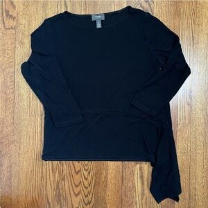 Chico's Travelers Black Tunic Style Top Decorative Tie chico Size 3 US 16/XL